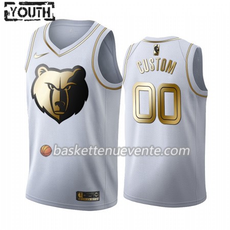 Maillot Basket Memphis Grizzlies Personnalisé 2019-20 Nike Blanc Golden Edition Swingman - Enfant